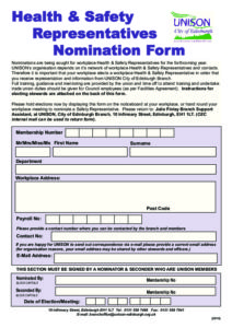 Health & Safety Nomination Form