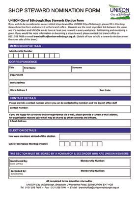 thumbnail of Shop Steward Nomination Form 2021
