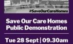 Save our care homes public demo - new date