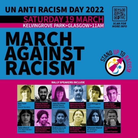 UN Anti Racism Day 2022, Saturday 19th March, Glasgow