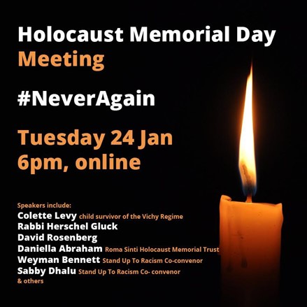 Holocaust Memorial Day - Tuesday 24th January 2023
