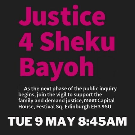 Justice 4 Sheku Bayoh - Tuesday 9th May 2023