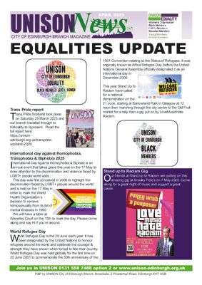 thumbnail of Equalities UNISONNews April 2025
