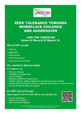 thumbnail of A4 Zero Tolerance Poster (Monica)